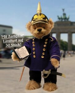 teddyladen polizistenbär mit pickelhaube