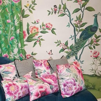 fröhlich wohnen kissen und tapete