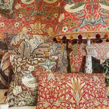 fröhlich wohnen morris stoffe als kissen und lampenschirm
