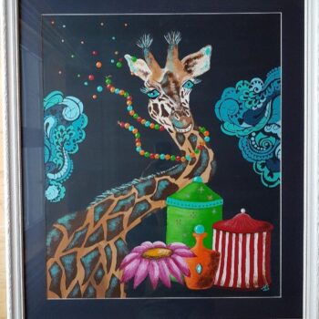 fröhlich wohnen bild einer giraffe