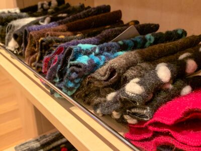 bellanatur bunte wollstulpen