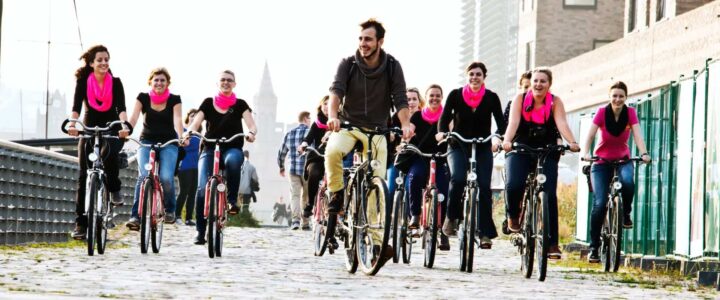 teilnehmer einer fahrradtour