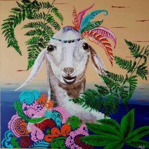 kunst ziegenbild bei Raumausstatter fröhlich wohnen in Berlin-Mitte