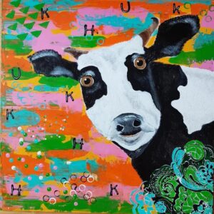 kunst gemalde kuh bild bei Raumausstatter fröhlich wohnen in Berlin-Mitte
